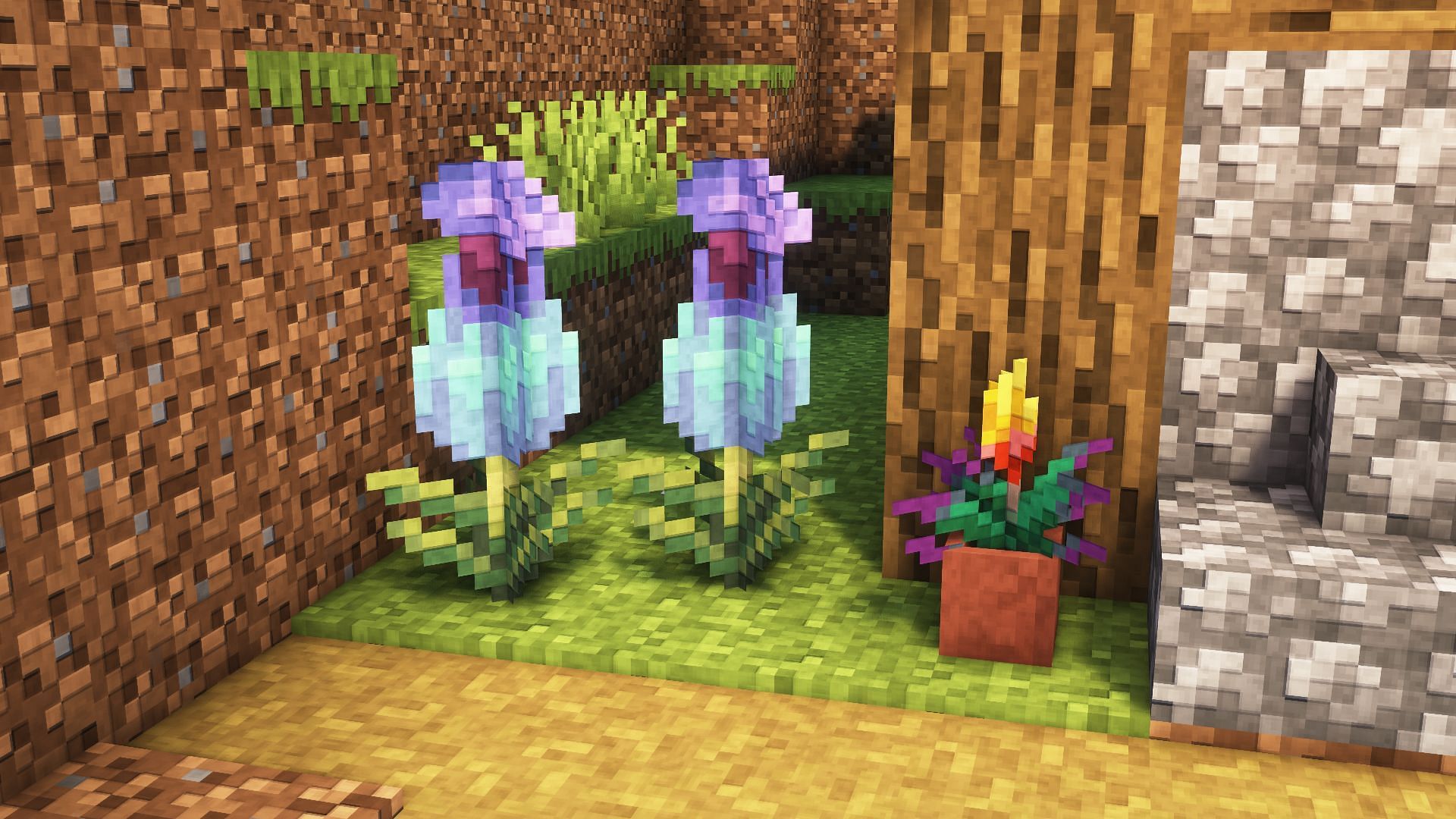 Pitcher plants and torchflowers (Image via Mojang)